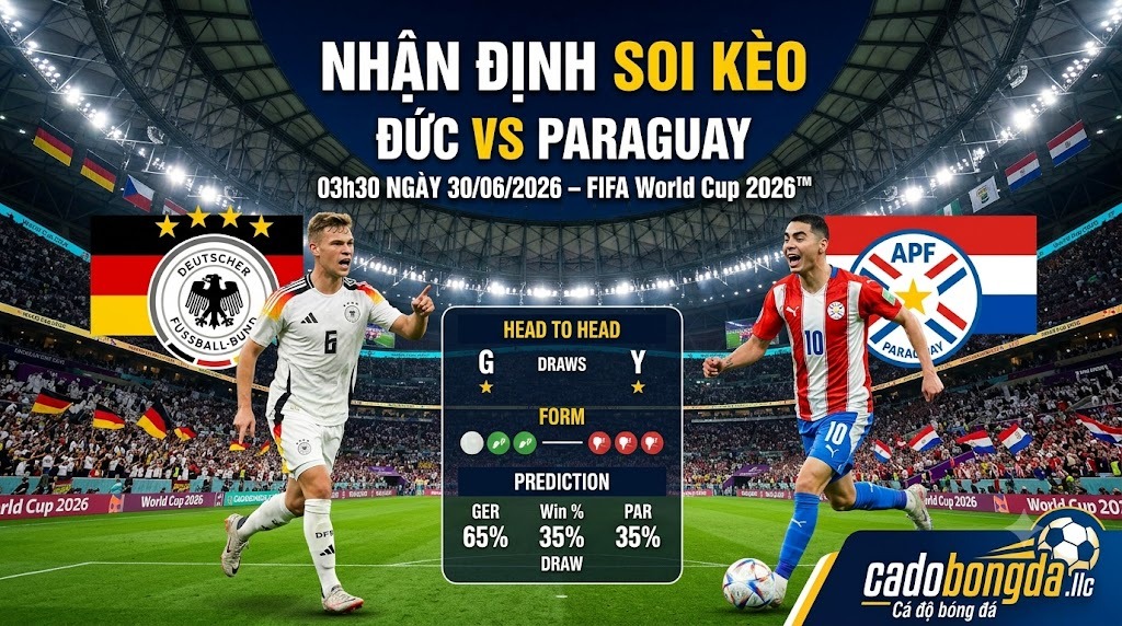 Nhận định soi kèo Đức vs Paraguay 03h30 ngày 30/06/2026 – World Cup 2026