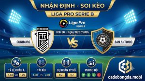 Nhận định soi kèo Cuniburo vs San Antonio 03h 30 ngày 30/07/2026 – Liga Pro Serie B