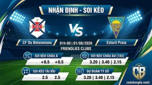 Nhận định soi kèo CF Os Belenenses vs Estoril 01h 00 ngày 01/08/2026 – Friendlies Clubs
