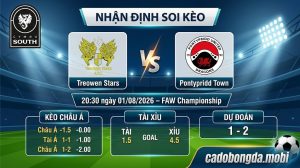 Nhận định soi kèo Treowen Stars vs Pontypridd Town 20h 30 ngày 01/08/2026 – FAW Championship