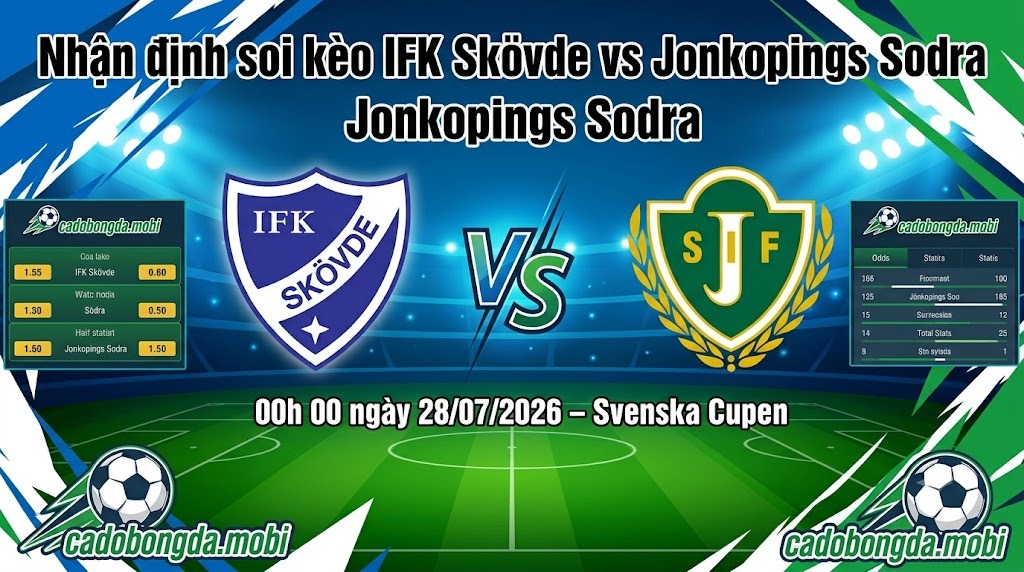 Nhận định soi kèo IFK Skövde vs Jonkopings Sodra 00h 00 ngày 28/07/2026 – Svenska Cupen