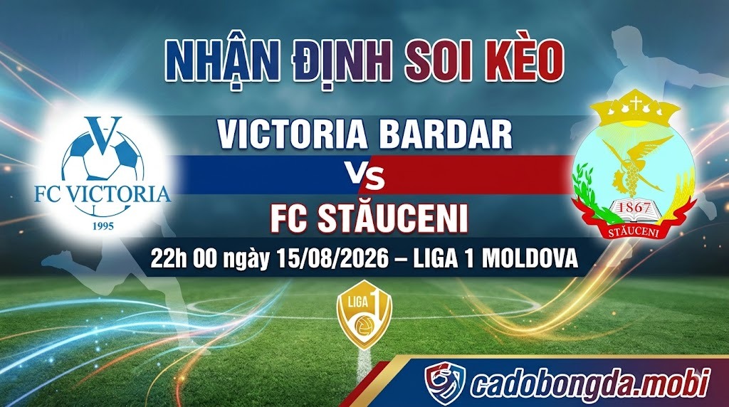 Nhận định soi kèo Victoria Bardar vs FC Stăuceni 22h 00 ngày 15/08/2026 – Liga 1