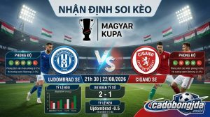 Nhận định soi kèo Ujdombrad SE vs Cigand SE 21h 30 ngày 22/08/2026 – Magyar Kupa