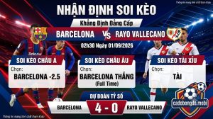 Nhận Định Soi Kèo Barcelona vs Rayo Vallecano, 02h30 Ngày 01/09: Khẳng Định Đẳng Cấp