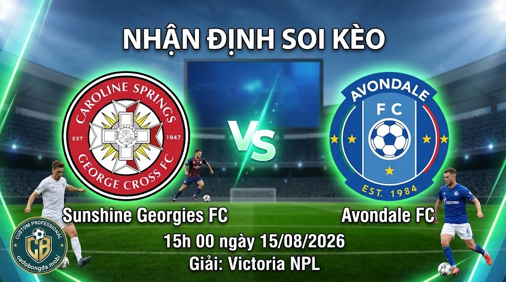 Nhận định soi kèo Sunshine Georgies vs Avondale 15h 00 ngày 15/08/2026 – Victoria NPL