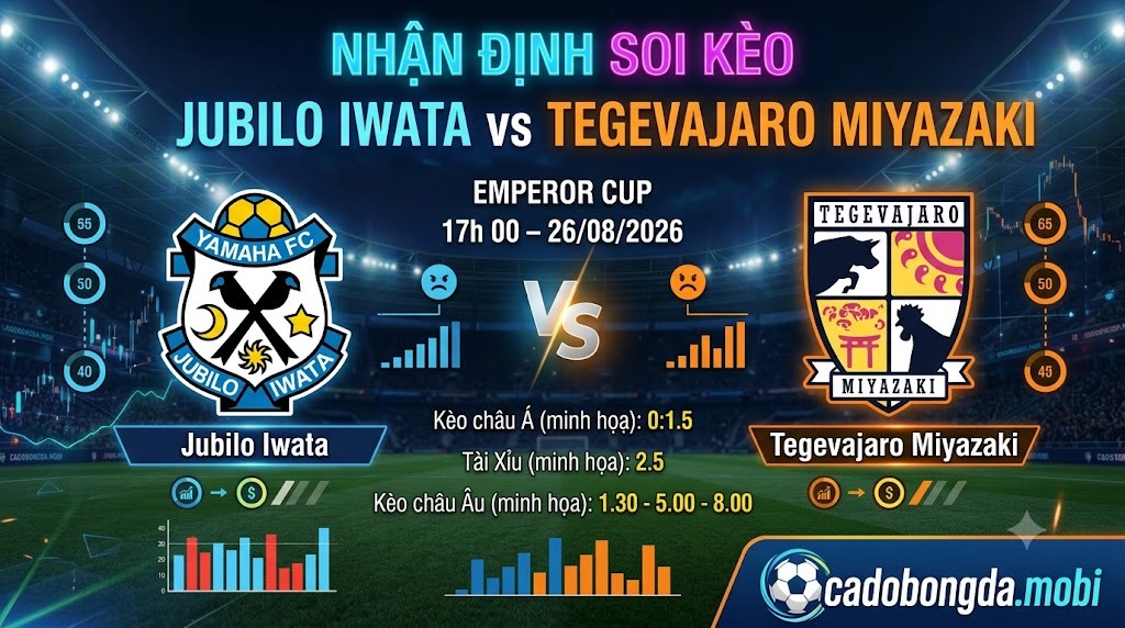 Nhận định soi kèo Jubilo Iwata vs Tegevajaro Miyazaki 17h 00 ngày 26/08/2026 – Emperor Cup
