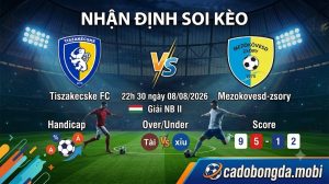 Nhận định soi kèo Tiszakecske FC vs Mezokovesd-zsory 22h 30 ngày 08/08/2026 – NB II