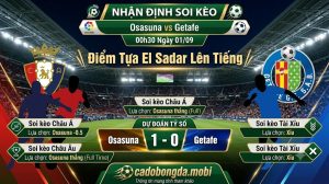 Nhận Định Soi Kèo Osasuna vs Getafe 00h30 Ngày 01/09: Điểm Tựa El Sadar Lên Tiếng