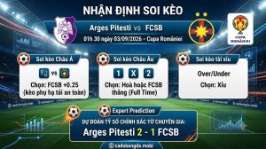 Nhận định soi kèo Arges Pitesti vs FCSB 01h 30 ngày 03/09/2026 – Cupa României