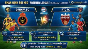 Nhận định soi kèo Drukpa vs RTC 19h 00 ngày 14/09/2026 – Premier League