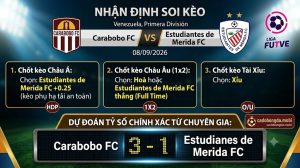 Nhận định soi kèo Carabobo FC vs Estudiantes de Merida FC 05h 00 ngày 08/09/2026 – Primera División